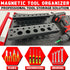 Organizer,Set 2 ULIBERMAGNET Magnetic Screwdriver Holder,Magnetic Wrench Holder,Heavy Duty Black Metal Tool Storage