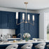 4-Light 32'' Gold Linear Chandelier, Modern Farmhouse Chandeliers Pendant Lights Fixtures with Frosted Glass Shades
