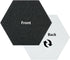 Vienrose Hexagon Felt Bulletin Board Self Adhesive Pin Board Wall Decoration Tiles with 35 Push Pins for Office Home and School, Black 8 Pack by Vienrose