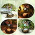 Afirst Solar Lights Outdoor, Solar Fairy Lotus Lamp Garden Decor Metal Crackle Glass Decorative Ball Waterproof