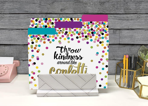 Teacher Created Resources Confetti File Folders for Organizing Documents