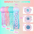 YIOTJUNL 6pcs Blue Pink Purple Hanging Jelly Fish Paper Lanterns, Gradient Colorful Paper Lanterns for Mermaid Theme