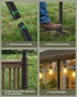 1 Pack, 5-Prong LANDVOI Outdoor String Light Poles Heavy Duty String Light Poles for Outside with Base & Adjustable
