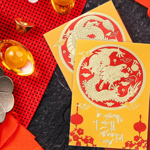 Chinese New Year Red Envelopes 2024, Lunar New Year Money Envelopes, Red Envelope Packets Hong Bao with Gold Embossed