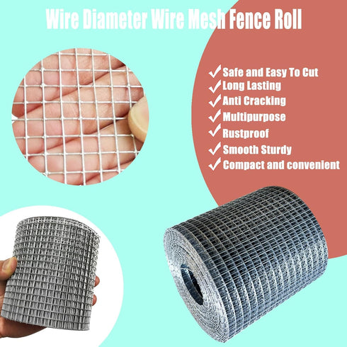 1/4 Inch 23 4" 35ft Galvanized Hardware Cloth Gauge - x Heavy Duty Welded Wire Mesh, Hot-Dip Galvanized After Welding