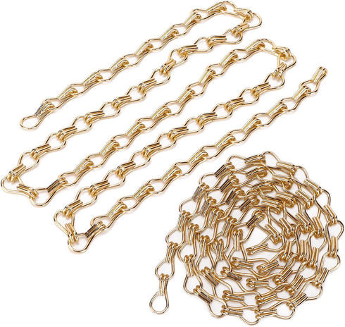 Watris Veiyi 2PCS Decorative Chain, Hanging Gold Chain, DIY Chandelier Decor Chain,