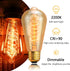 Sevici ST64 Bulbs 110V 40W Bulbs 6 Pack,Amber 240LM,E26 2200K Dimmable Bulb Incandescent Light Edison Vintage Base