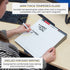 ECR4Kids MessageStor Dry-Erase Glass Board Memo Station, Desk Organizer, Waves Design