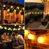 40ft 40LED 2700K StarryEver Lantern String Lights Plug in- Warm White Mini Lantern Lights Waterproof, Hanging Hemp Rope