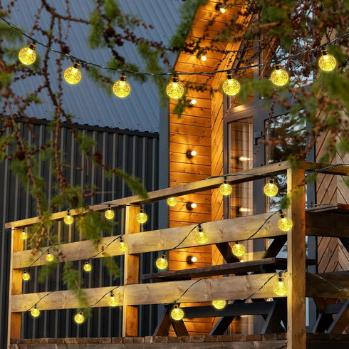 1 Pack 50 2.3CM 23 8 Solar String Lights Outdoor Waterproof, LED FT Each, Solar Powered Patio Lights with Lighting