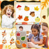 Pasimy 24 Set Fall Sticky Notes and Pens - Classroom Gifts, Thanksgiving Pens, Pumpkin Maple Leaf Notepads (Orange,