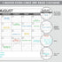 Large Undated Dry Erase Calendar for Wall - 1 Month, 40" x 30", Reusable Laminated with 8 Round Stickers