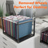 Aquzee Hanging File Organizer, Rolling File Cart with Wheels, File Folder Organizers for Desk, Home Office File