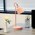 LD1079-BPK 16" Simple Designs Sleek Essentials Metal Looped Desk Task Lamp with Adjustable Shade, for Office, Desk