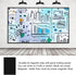 Dry Erase Magnetic Sheet, 11.7 Inch x 8 Inch, Black, 2 Pack Magnetic Board