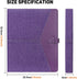 Toplive Padfolio 3 Ring Binder Organizer - A4/Letter Size PU Leather Business Portfolio Folder for Women, Purple