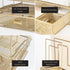 Gold Desk Organizer, Gold Office Accessories Set for Women, Includes Detachable File Organizer, Stackable Paper Tray,