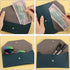 Leather Cash Envelope Wallet, Blue Cash Holder Wallet, Practical Reusable Money Organizer Pouch for Budget