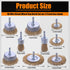 Wire Brush for Drill, 9 Pcs Brass Wire Wheel Brush for Drill, 1/4 Inch Hex Shank, Drill Wire Brush for Cleaning Rust, Stripping
