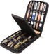 Fountain Roller Ball Pen Case Holder - PU Leather Bag for 12 Pens, Beige