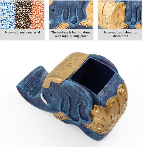 MOKANI Elephant Pencil Holder with Phone Stand - Multifunctional Desk Organizer Gifts for Women