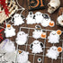 Whaline 24 Packs Halloween Sticky Notes, Cute Boo Ghost Notepads, 12 Designs Trick or Treat Memo Pads