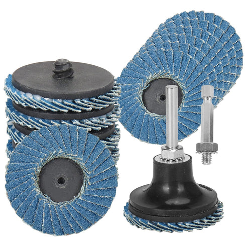 9Pcs 2 Inch Quick Change Sanding Discs, High Density Zirconia Die Grinder Flap Disc with 1Pc Disc Pad Holder