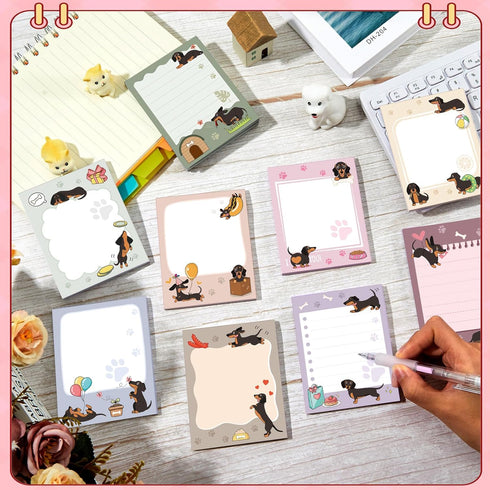 Sabary 9 Pads Sticky Notes - 3.15 x 3.94 Inches Cute Self-Sticky Note Pads, Colored Adhesive Notepad for Memo Reminder,