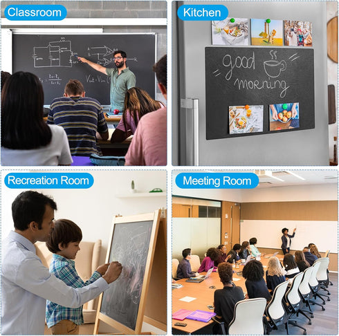 PATIKIL 2 Pcs Adhesive Dry Erase Board Paper, 12" x 8" Peel and Stick Whiteboard for Fridge, Office, Wall