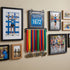 AOZUO 40+ 20 Race Bib and Medal Display Hanger, Medal Hanger Display Holds Medals & Race Bibs with Flip Vinyl Sleeves