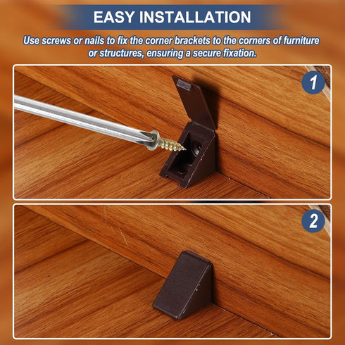 0.8"x0.8"x0.7" 10 PATIKIL Plastic Corner Braces, Pcs L-Shape Shelf Support Corner Brace Nylon Right Angle Brackets