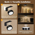 Kandicyar 6Pcs Dimmable 3 Picture Lights for Wall Battery Operated, Magnetic Led Painting Light with Remote and Timer