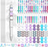 Colarr 24 Sets Plastic Beadable Pens DIY Kit, Assorted Bead Pens, Wood Beads, Crystal Spacer Beads, Black Ink for Crafts