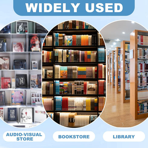 Hushee 15 Pack Album Acrylic Book Stand for Display Adjustable Clear Book Display Holder Easel Rack Stand for Home