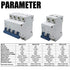 50 Amp Dual-Pole Circuit Breaker Switch, Din Rail Mounted, Household Appliance Circuit Security Protection