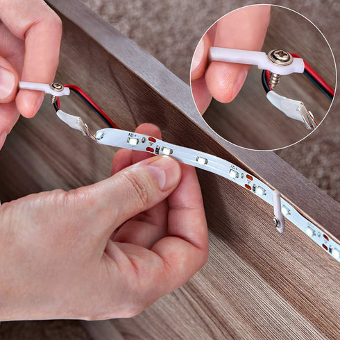 300 10 mm 3528/5050 Mudder Pieces Strip Light Mounting Brackets, LED Strips Lights Clips, One Side Fixing Clips