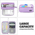 Big Capacity Pencil Case, Durable 3 Compartment Pen Pouch, Portable Zipper Stationery Organizer for Kids, Teens, Adults