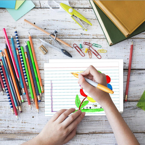 5x7, 100 White Index Cards Ruled Index Cards, Flash Cards for Studying, File Note Cards, Study Cards, Flash Cards, Pcs
