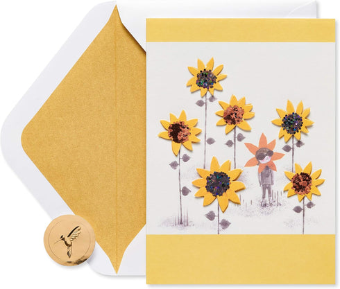 Papyrus Blank Card for Her - Sunflower Girl Design