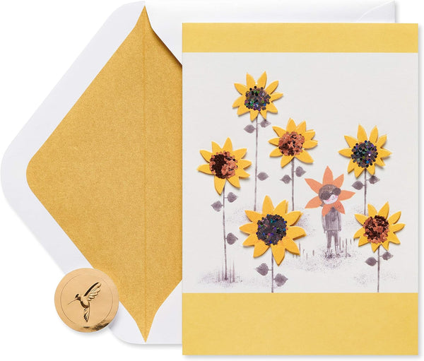 Papyrus Blank Card for Her - Sunflower Girl Design