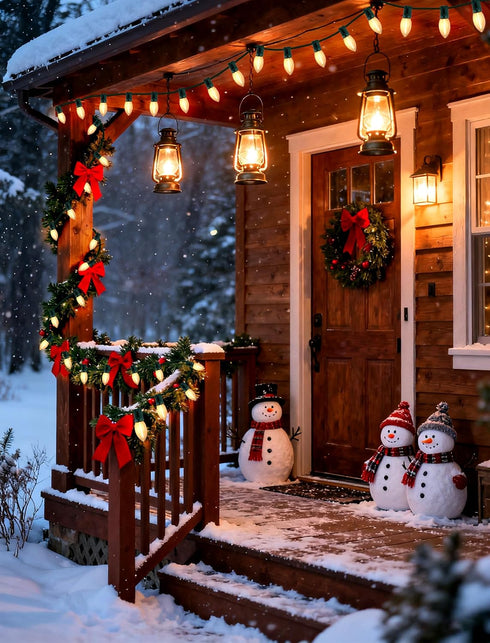 Adirxon (2-Pack) 50FT 50 C9 Bulbs LED Outdoor Christmas Lights, Waterproof & Connectable String Lights for Holiday