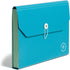 U Brands U-Eco 13 Pocket Poly Expandable File, Letter Size 8.5" x 11", Brights, Protective Flap with Closure