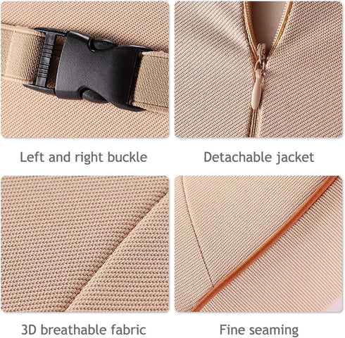 Ergocar Memory Foam Lumbar Cushion & Neck Pillow - Neck & Lower Back Support Cushion,Lumbar Support Pillow,Back Cushion