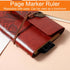 Skrfren 4 Pack A5 6 A5 Set 8.7x1.8 Inch, Holes Page Marker Ruler, Notebook Ruler Pouch Pagefinder Measuring Rulers