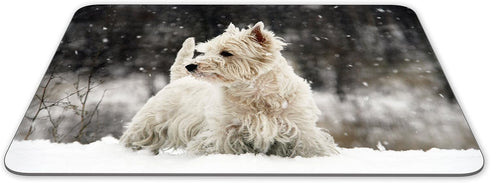 West Highland White Terrier Mouse Pad, Non-Slip Rubber Mousepad for Games, Home, School, Office