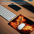 Large Mouse Pad, Cool Fire Phoenix Design - Office Computer Laptop Mouse Pad with Stitched Edges, Non-Slip