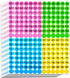 Dreecy Yard Sale Price Stickers, Garage Sale Pre-Priced Price Tag Labels, 1920 PCS 3/4" Diameter Neon Pricing Stickers