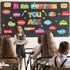 Rainbow Bulletin Board Decorations - 31Pcs Positive Inspirational Signs for Classroom Door and Wall Decor