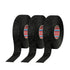 tesa 51608 Black Noise Damping PET Fleece Automotive Wire Harness Tape, 19mm x 25m, 3 Rolls