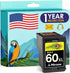 Mirone Remanufactured Ink Cartridge 60XL Replacement for HP Envy 100, 110, 120, Photosmart c4680, Deskjet f4440 (1